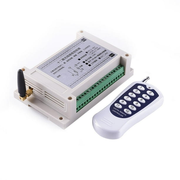 Receiver DC 12V 12CH Channel Wireless RF Remote Control Switch Transmitter